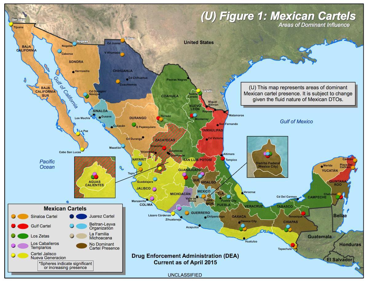 mehhiko kartell kaart