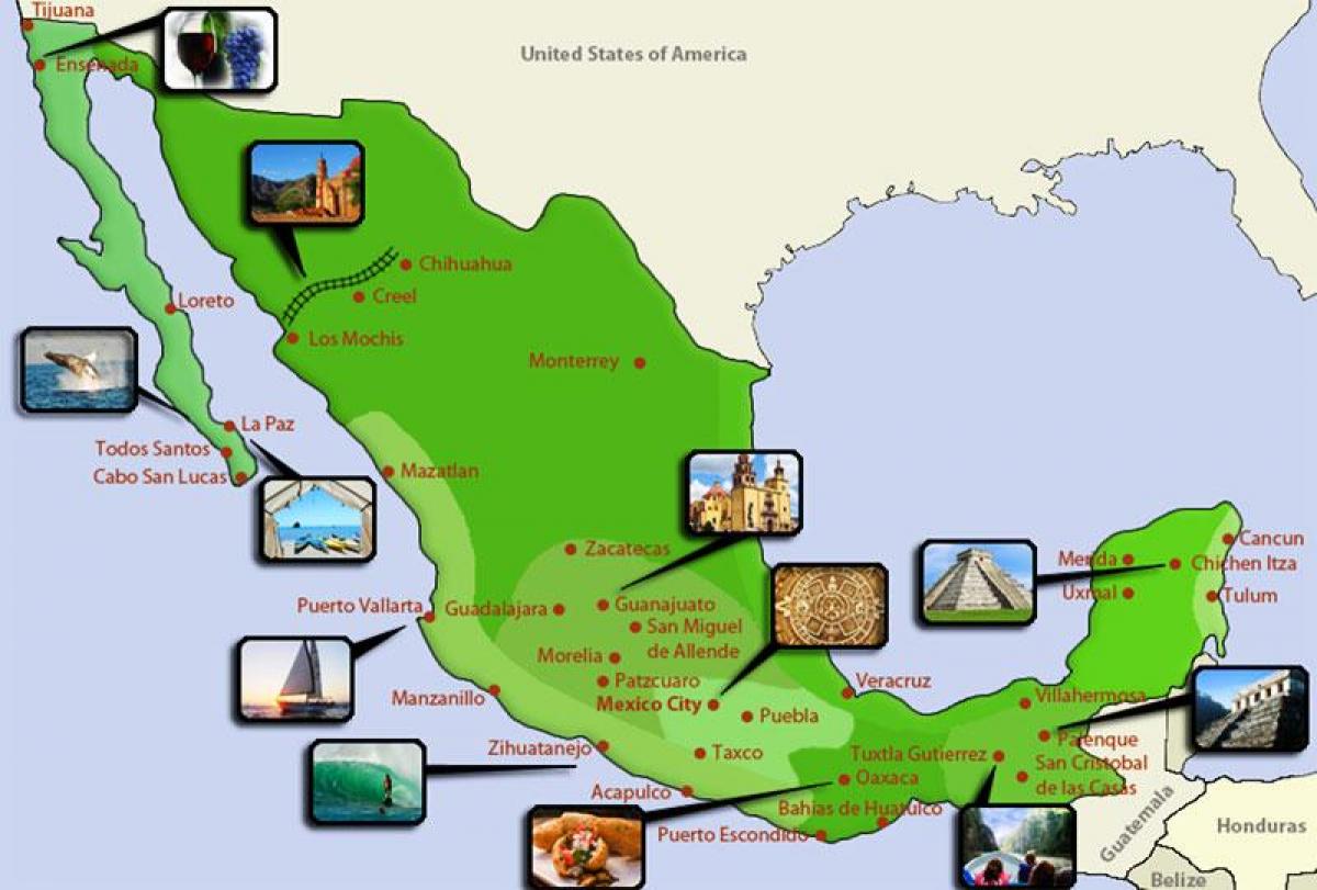 tourist map Mehhiko