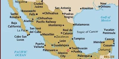 Kaart Mehhiko