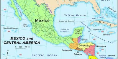 Kaart Mehhiko ja kesk-ameerika