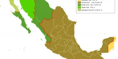 Ajavööndi kaardil Mehhiko