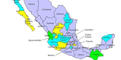 Kaart Mexicos ühendriigid