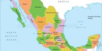Kaart Mehhiko ühendriigid