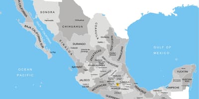 Kaart Mehhiko provintsis